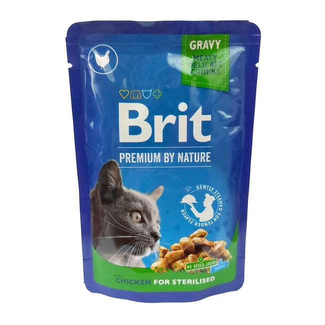Brit Premium Cat Adult Kurczak Sterilised saszetka 100g