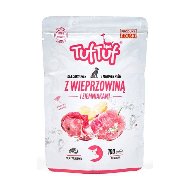 TUF TUF Wieprzowina z ziemniakami dla psa saszetka 100g