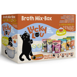 Lucky Lou Extrafood Broth-Mix-Box Multipack w bulionie saszetki 12x70g