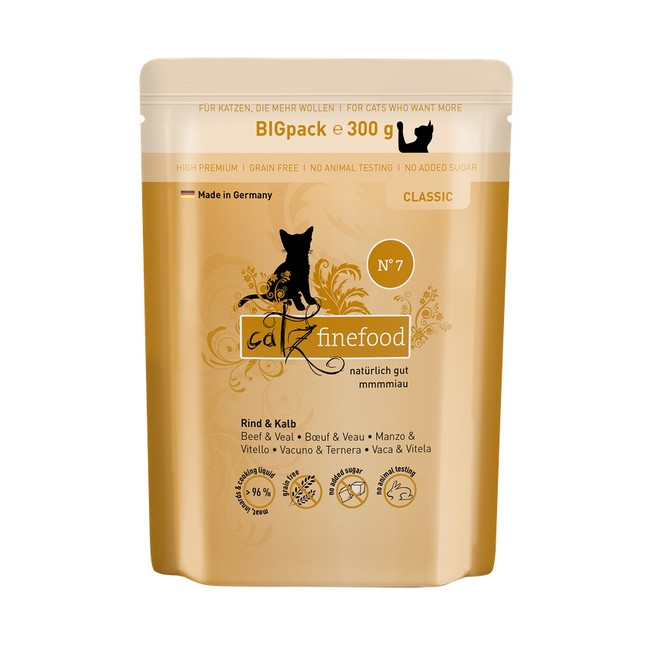 Catz Finefood Classic N.07 Wołowina i cielęcina saszetka 300g