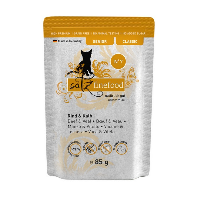 Catz Finefood Classic Senior N.07 Wołowina i cielęcina saszetka 85g
