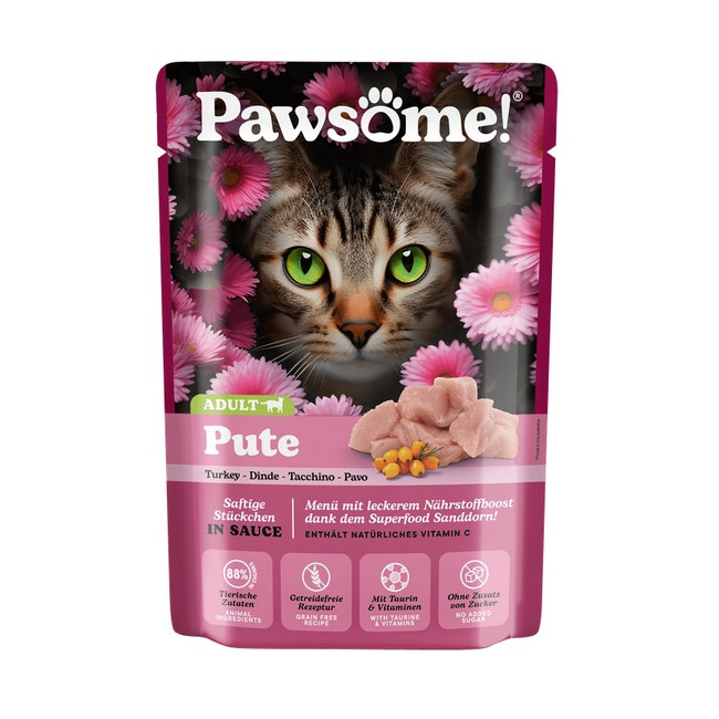 Pawsome Adult Pute - indyk saszetka 85g