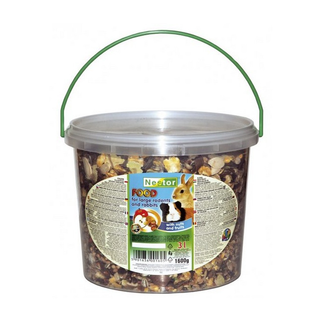 Nestor Pokarm dla dużych gryzoni i królików orzechowo-owocowy 3L