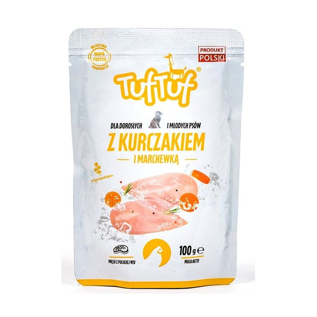 TUF TUF Kurczak z marchewką dla psa saszetka 100g