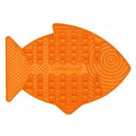 LickiMat Classic Casper Rybka paski miękka pomarańczowa