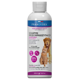 Francodex Szampon z dimetykonem przeciw pasożytom dla psa i kota 200ml [FR179618]