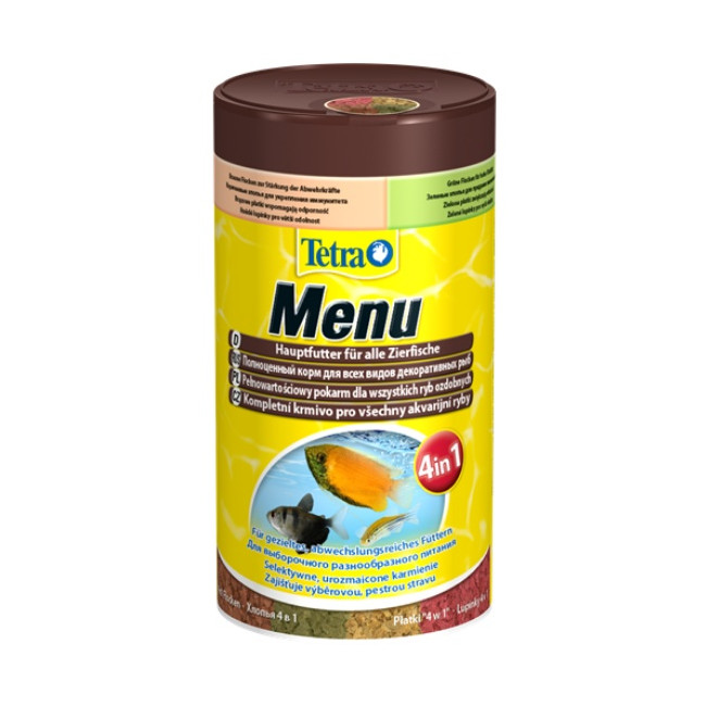 Tetra Menu - mix płatków w czterech przegrodach - dla ryb słodkowodnych 100ml