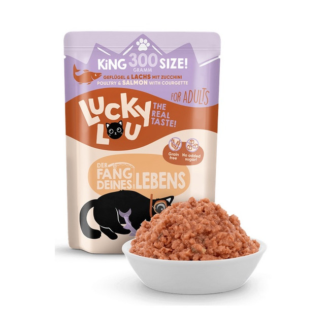 Lucky Lou Lifestage Adult Drób i łosoś saszetka 300g