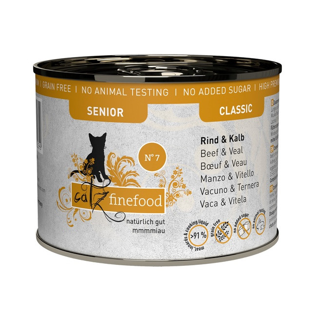 Catz Finefood Classic Senior N.07 Wołowina i cielęcina puszka 200g