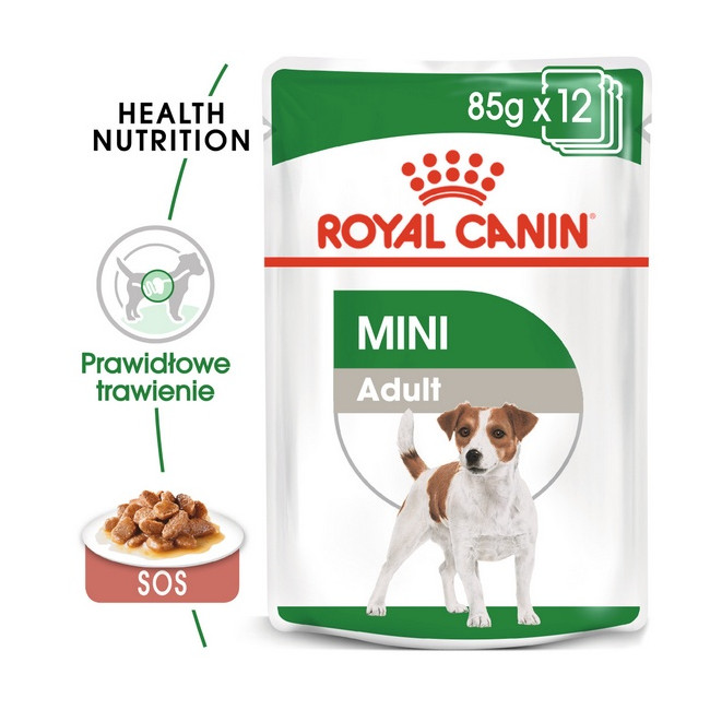 Royal Canin Mini Adult karma mokra w sosie dla psów dorosłych, ras małych saszetka 85g