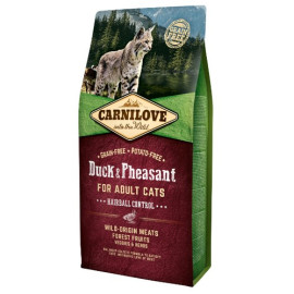 Carnilove Cat Duck & Pheasant Hairball Control - kaczka i bażant 6kg