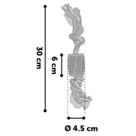 Flamingo Lindo TPR rurka i sznur niebieski 30cm [519496]