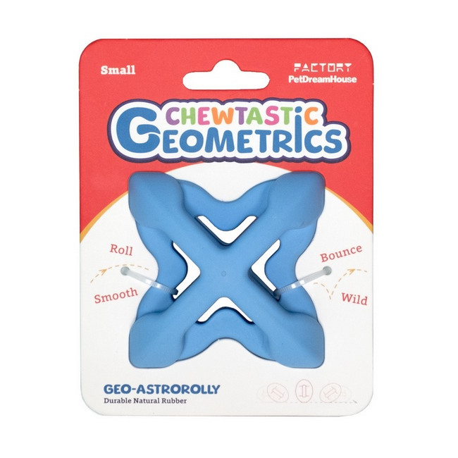 PetDreamHouse Zabawka gumowa Geo-Astro Rolly błękitna
