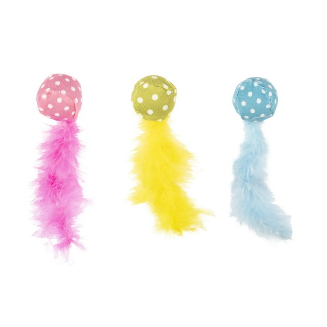 Flamingo Piłeczka z piórkiem kolor mix