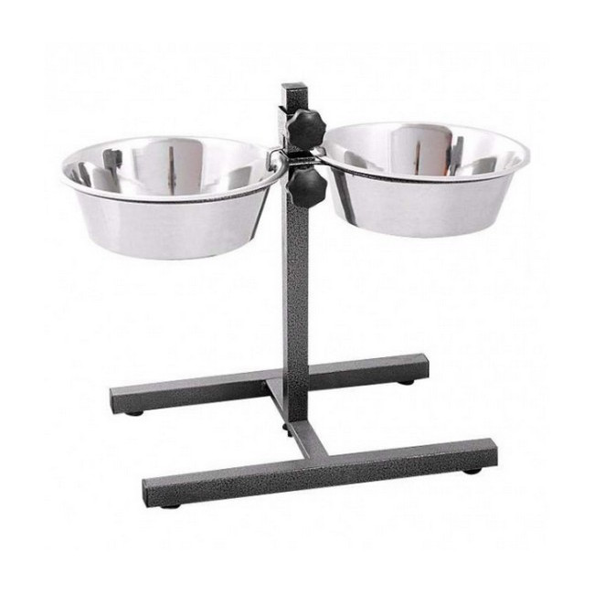 Barry King Stojak regulowany do misek 1,8L metaliczny [18341]