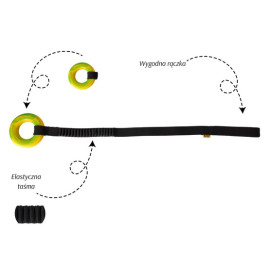 Dingo Zabawka dla psa - Szarpak Ringo z rączką bungee 10cm