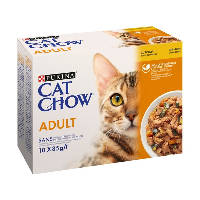 Purina Cat Chow Kurczak i cukinia saszetki 10x85g