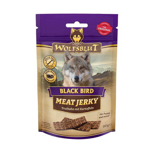 Wolfsblut Dog Meat Jerky Black Bird 80g