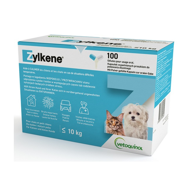 Vetoquinol Zylkene 75mg dla kotów i psów do 10kg - blister 10 kapsułek