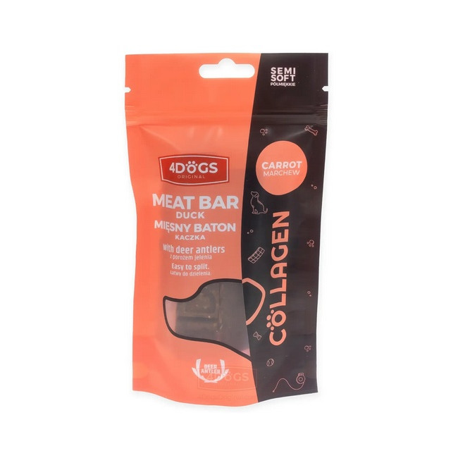 4DOGS Batony Semi-Soft Marchew i poroże 2szt