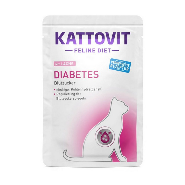 Kattovit Feline Diet Diabetes łosoś saszetka 85g