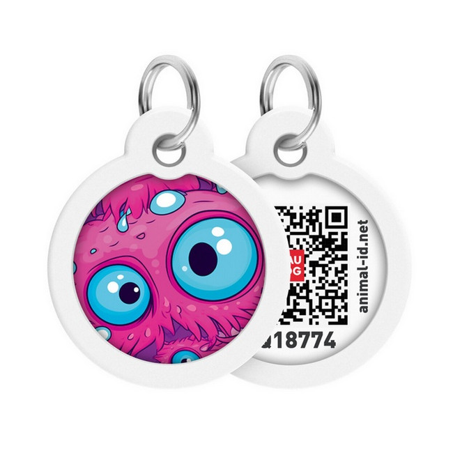 Collar WauDog Smart ID Zawieszka z QR-paszportem okrągła 3cm oko potwora