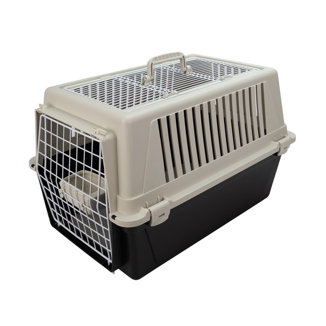 Ferplast Atlas 30 Open - transporter z otwieranym sufitem beżowo-czarny [73017099]