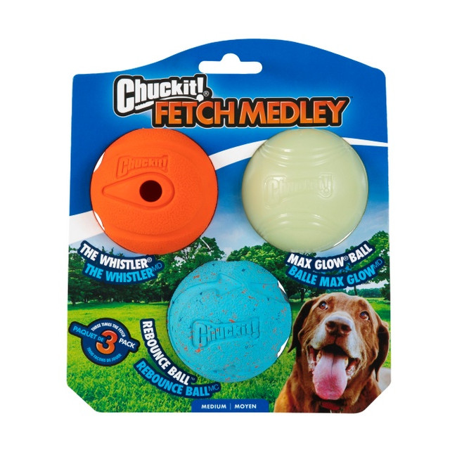 Chuckit! Fetch Medley Medium 3pak [520520]