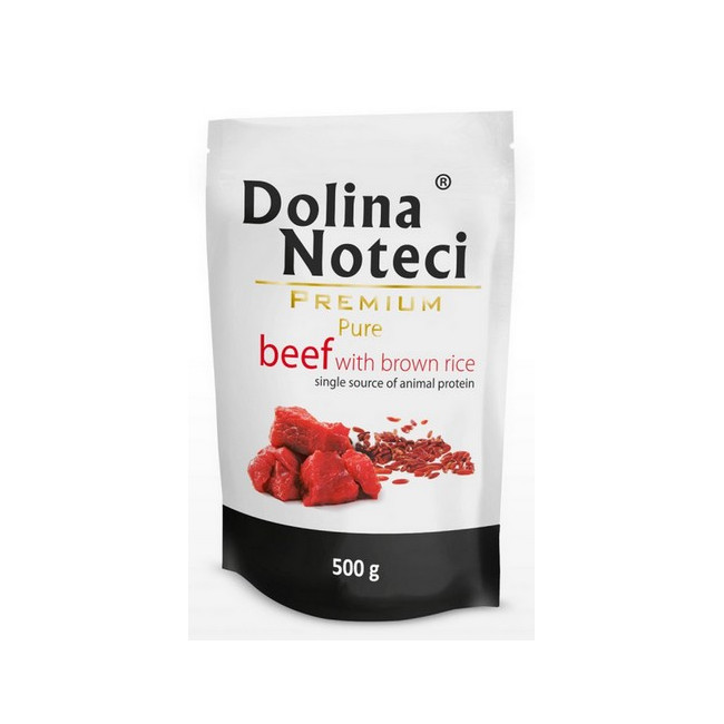 Dolina Noteci Premium Pies Pure Wołowina i ryż saszetka 500g