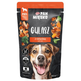 Pan Mięsko Karma mokra dla psa - Gulasz indyk z cielęciną saszetka 150g