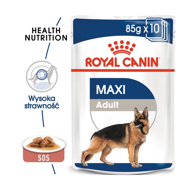 Royal Canin Maxi Adult karma mokra w sosie dla psów dorosłych, do 5 roku życia, ras dużych saszetka 140g