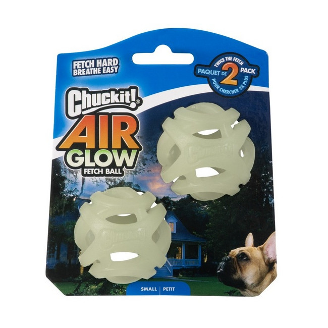 Chuckit! Max Glow Air Fetch Ball Small 2pak [36188]