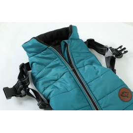 Zolux Kurtka puchowa z szelkami dla psa R.35 niebieska