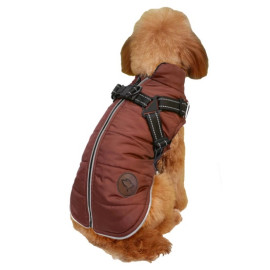 Zolux Kurtka puchowa z szelkami dla psa R.30 ceglasta