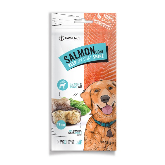 Pawerce Salmon Bone Large Breeds 1szt/op 115g/17cm