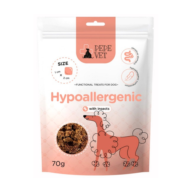 Paka Zwierzaka PEPE VET Przysmak funkcjonalny Hypoallergenic Insect 70g
