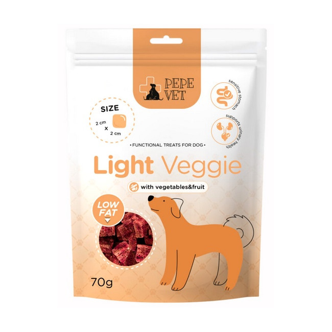Paka Zwierzaka PEPE VET Przysmak funkcjonalny Light Veggie 70g