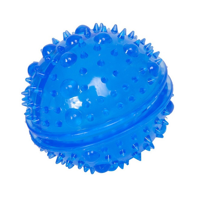 Dingo Zabawka dla psa - Smakowita piłka z kolcami 8cm niebieska