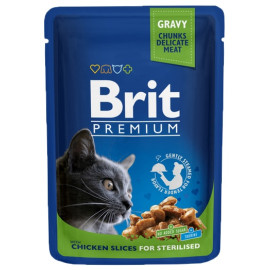Brit Premium Cat Adult Kurczak Sterilised saszetka 100g