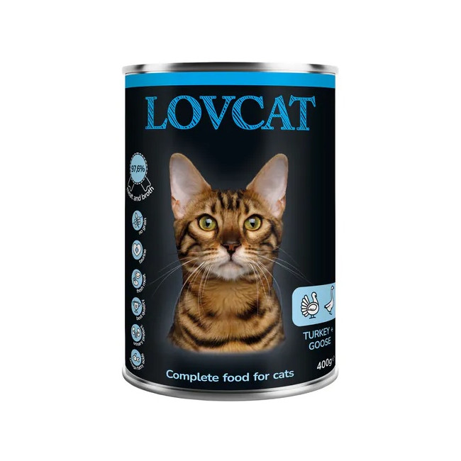 Lovcat Best Turkey & Goose puszka 400g