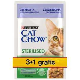 Purina Cat Chow Sterilised Jagnięcina saszetki 3+1 GRATIS 4x85g