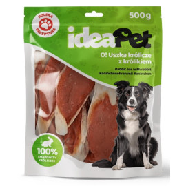 IdeaPet Uszka królicze z królikiem 500g
