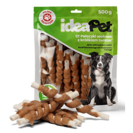 IdeaPet Pałeczki wołowe z królikiem Twister 500g