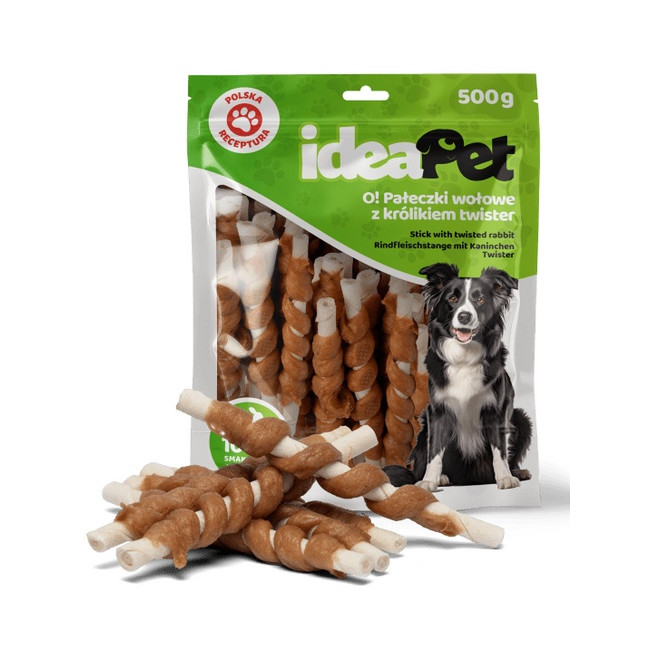 IdeaPet Pałeczki wołowe z królikiem Twister 500g