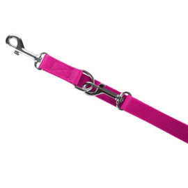 CHABA Smycz taśma regulowana S 10mm/260cm fuksja