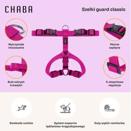 CHABA Szelki Guard S 1,6cm fuksja