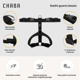 CHABA Szelki Guard L 2,5cm czarne