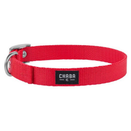 CHABA Obroża Gładka Lux M czerwona
