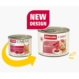 Animonda Carny Adult Wołowina + Serca puszka 200g