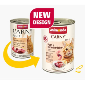Animonda Carny Adult Indyk + Wątróbka kurczaka puszka 400g